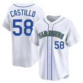 CBdoa S.Mariners #58 Luis Castillo Player White Throwback Cooperstown Collection Limited Game Stitched Jerseys