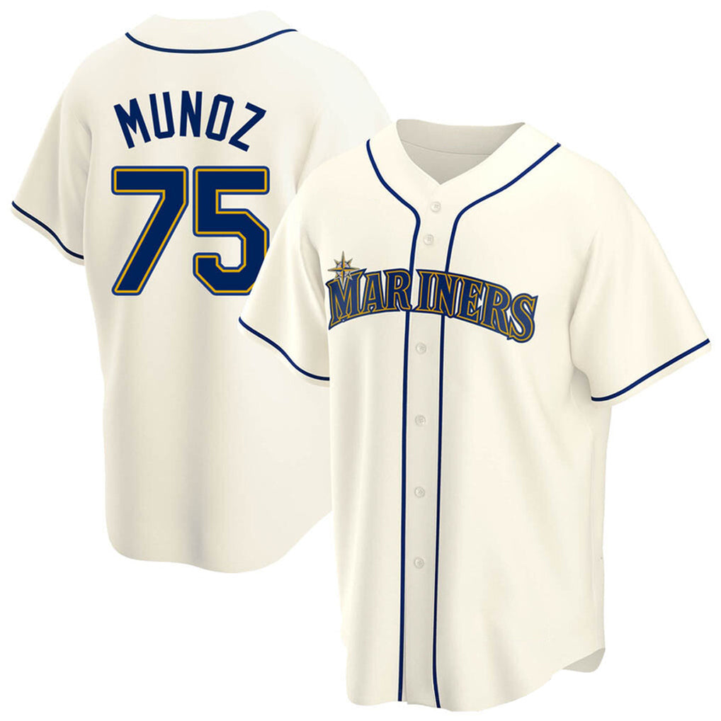CBdoa S.Mariners #75 Andres Munoz Player Cream Home Game Stitched Jerseys