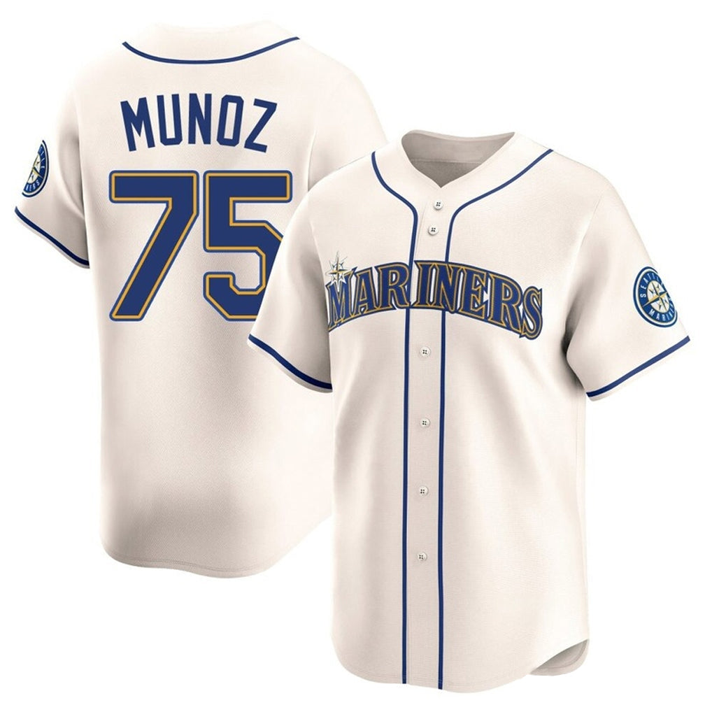 CBdoa S.Mariners #75 Andres Munoz Player Cream Home Limited Stitched Jerseys