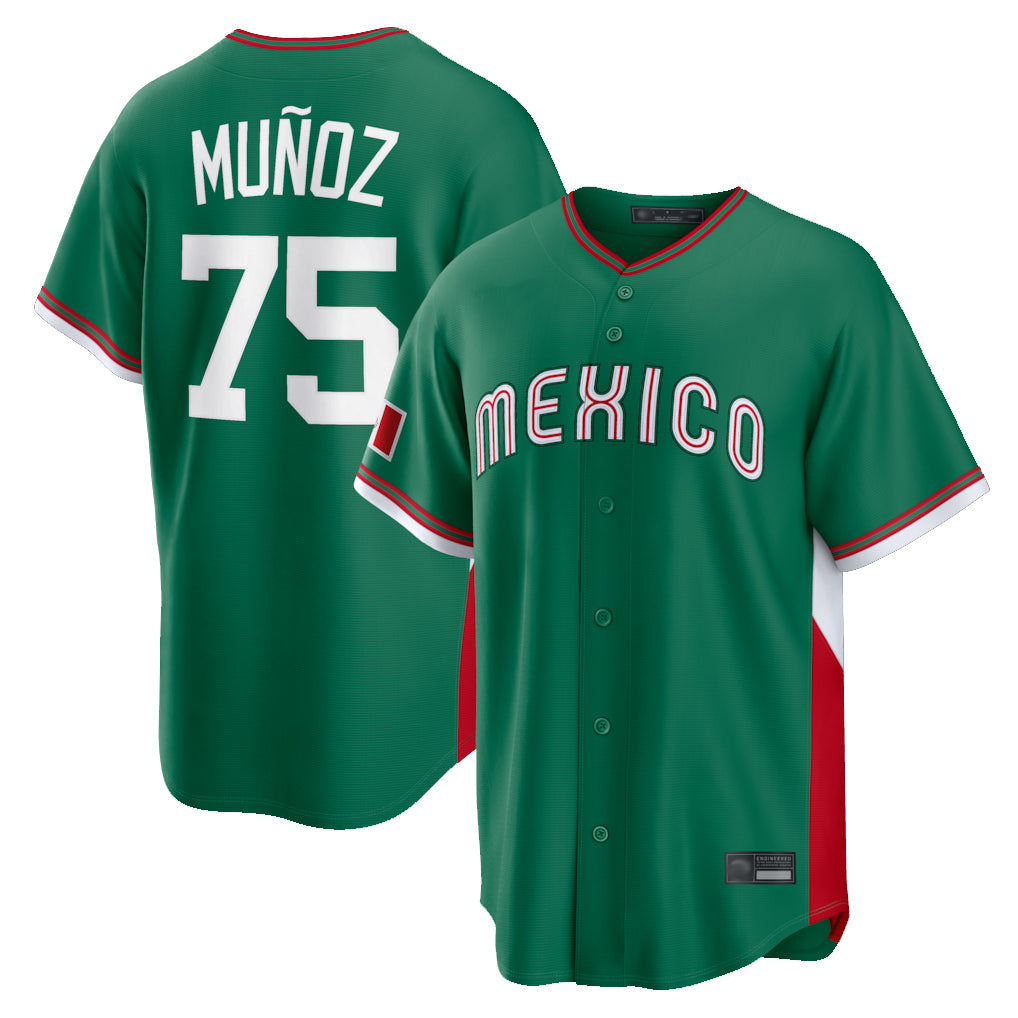CBdoa S.Mariners #75 Andres Munoz Player Green 2026 World Classic Road Home Limited Stitched Jerseys