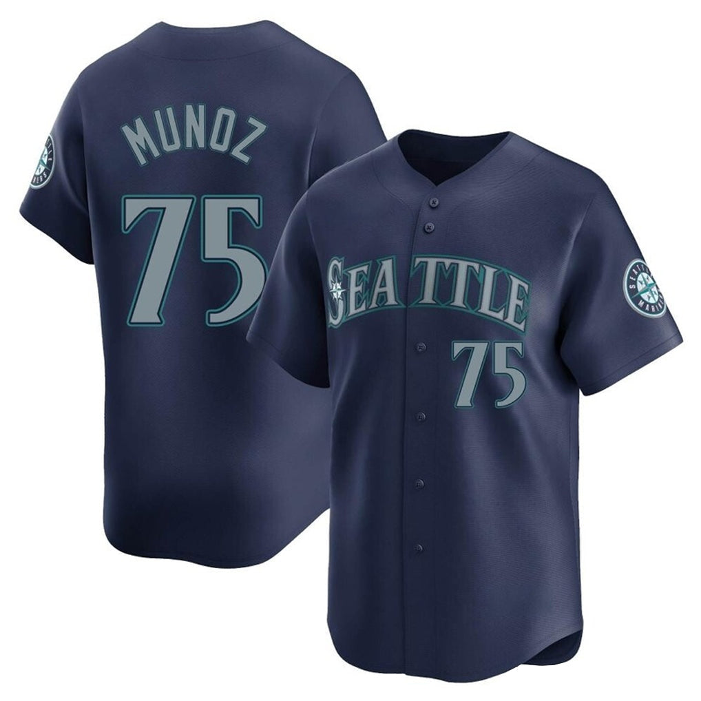 CBdoa S.Mariners #75 Andres Munoz Player Navy Home Limited Stitched Jerseys