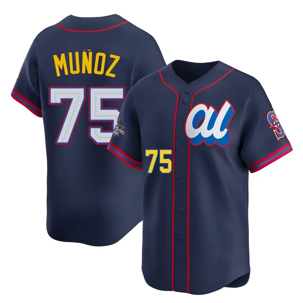 CBdoa S.Mariners #75 Andres Munoz Player Navy Limited American League All-Star Edition Stitched Jerseys