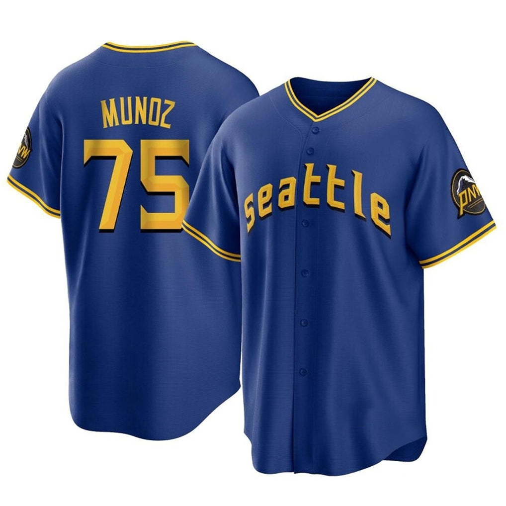 CBdoa S.Mariners #75 Andres Munoz Player Royal City Connect Home Game Stitched Jerseys