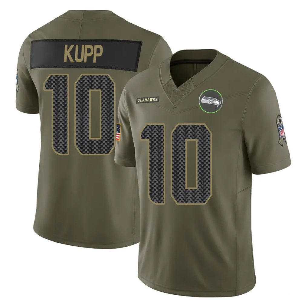 CBdoa S.Seahawks #10 Cooper Kupp Player Olive 2025 Salute To Service Limited Home Game Stitched Jerseys