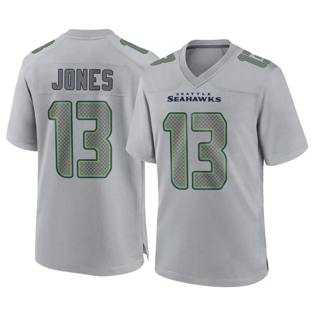 CBdoa S.Seahawks #13 Ernest Jones IV Player Gray Atmosphere Fashion Home Game Stitched Jerseys