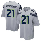 CBdoa S.Seahawks #21 Devon Witherspoon Player Gray Home Game Stitched Jerseys