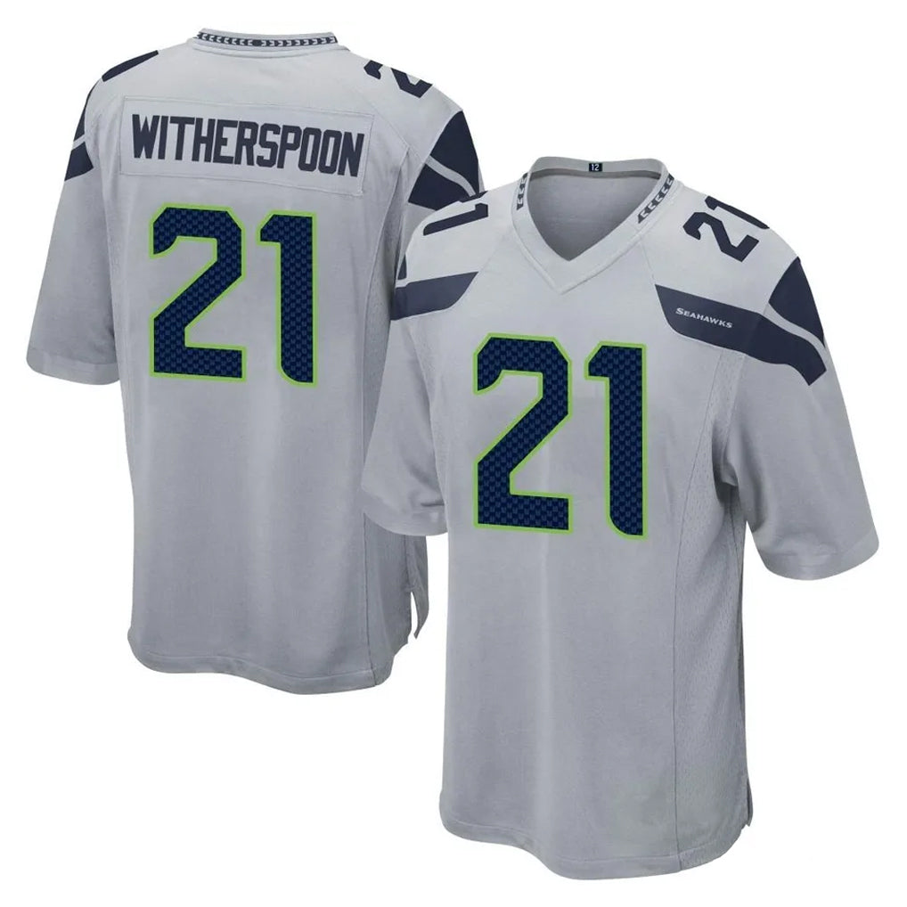 CBdoa S.Seahawks #21 Devon Witherspoon Player Gray Home Game Stitched Jerseys