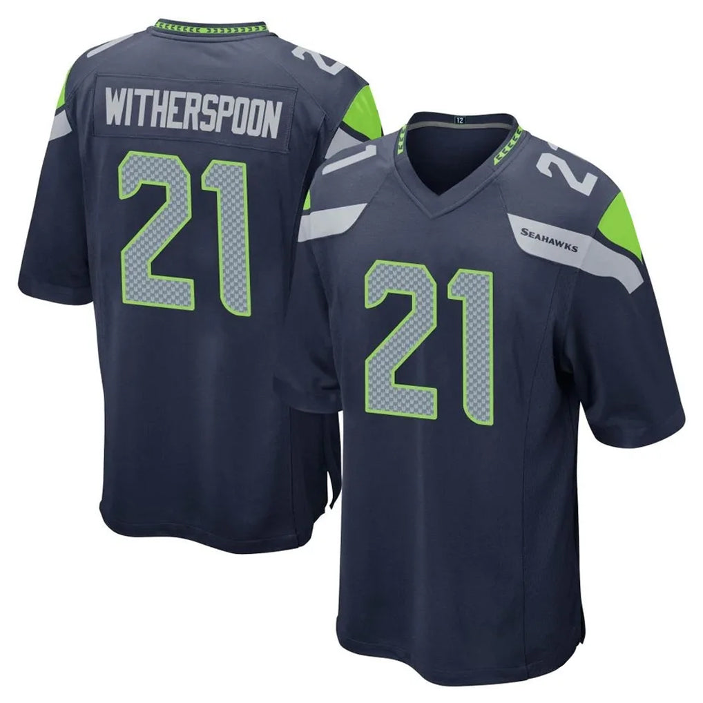CBdoa S.Seahawks #21 Devon Witherspoon Player Navy Home Game Stitched Jerseys
