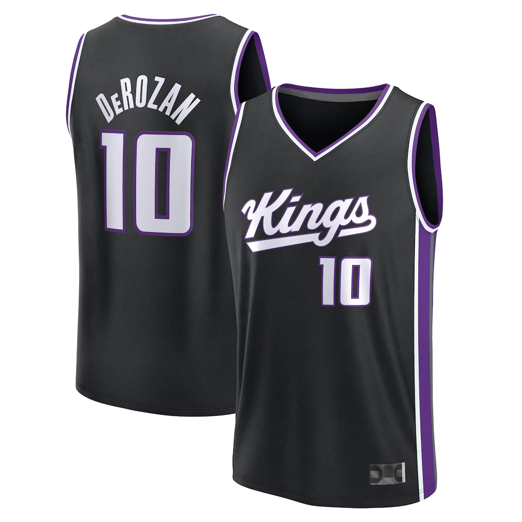 CBdoa S.kings #10 DeMar DeRozan Fanatics Black Fast Break Replica Player Jerseys - Icon Edition