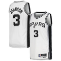 CBdoa SA.Spurs #3 Keldon Johnson White Swingman Jerseys - Association Edition