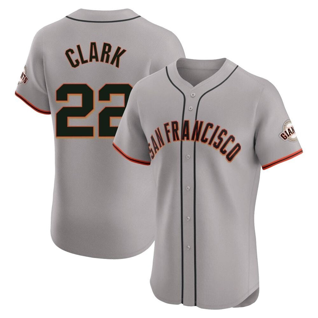 CBdoa SF.Giants #22 Will Clark Player Gray Home Limited Elite Stitched Jerseys