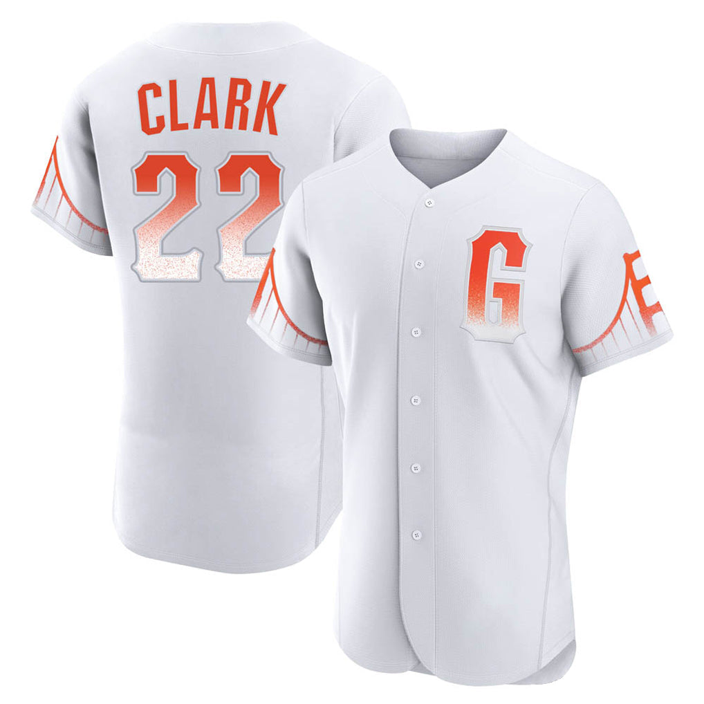 CBdoa SF.Giants #22 Will Clark Player White City Connect Home Limited Elite Stitched Jerseys