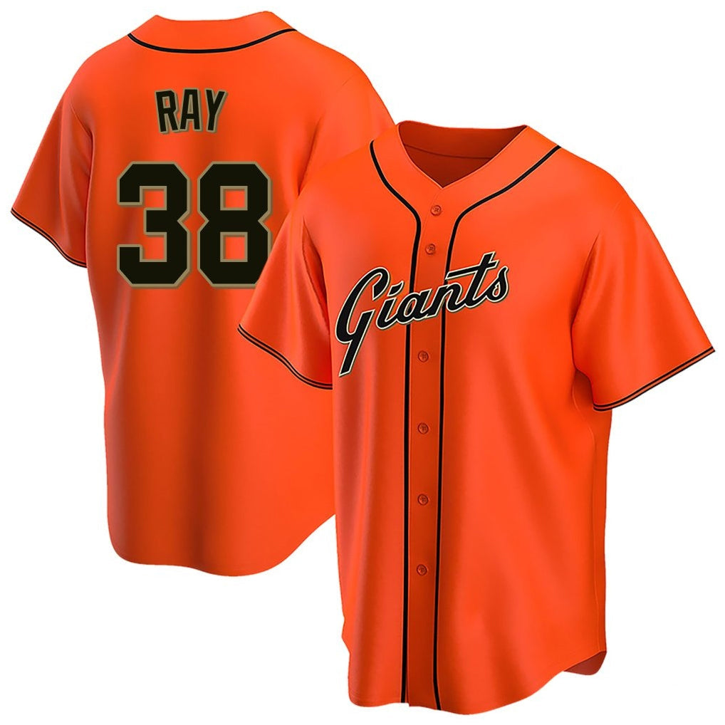CBdoa SF.Giants #38 Robbie Ray Player Orange Home Game Stitched Jerseys