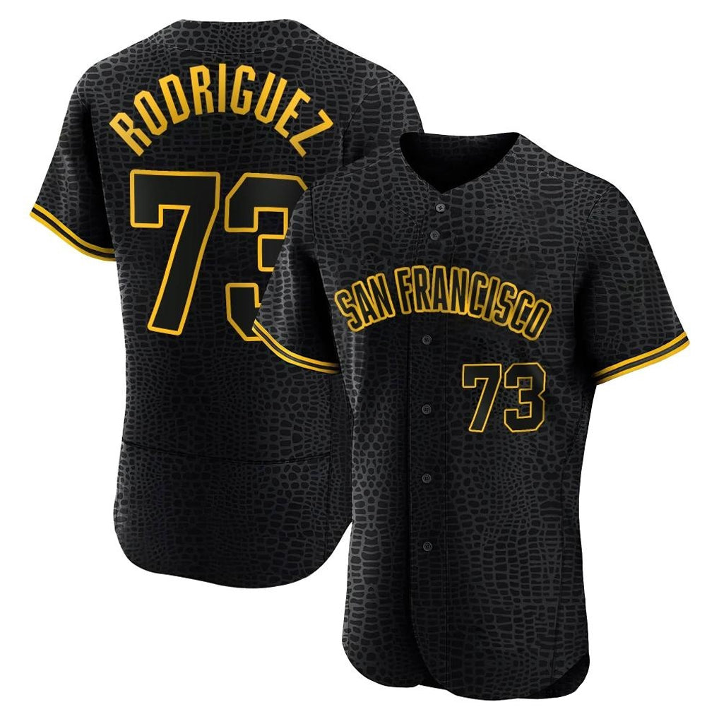 CBdoa SF.Giants #73 Randy Rodriguez Player Black Snake Skin City Limited Elite Stitched Jerseys