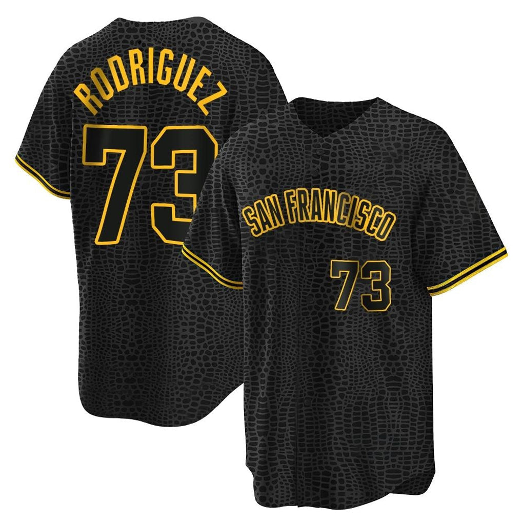 CBdoa SF.Giants #73 Randy Rodriguez Player Black Snake Skin City Limited Stitched Jerseys