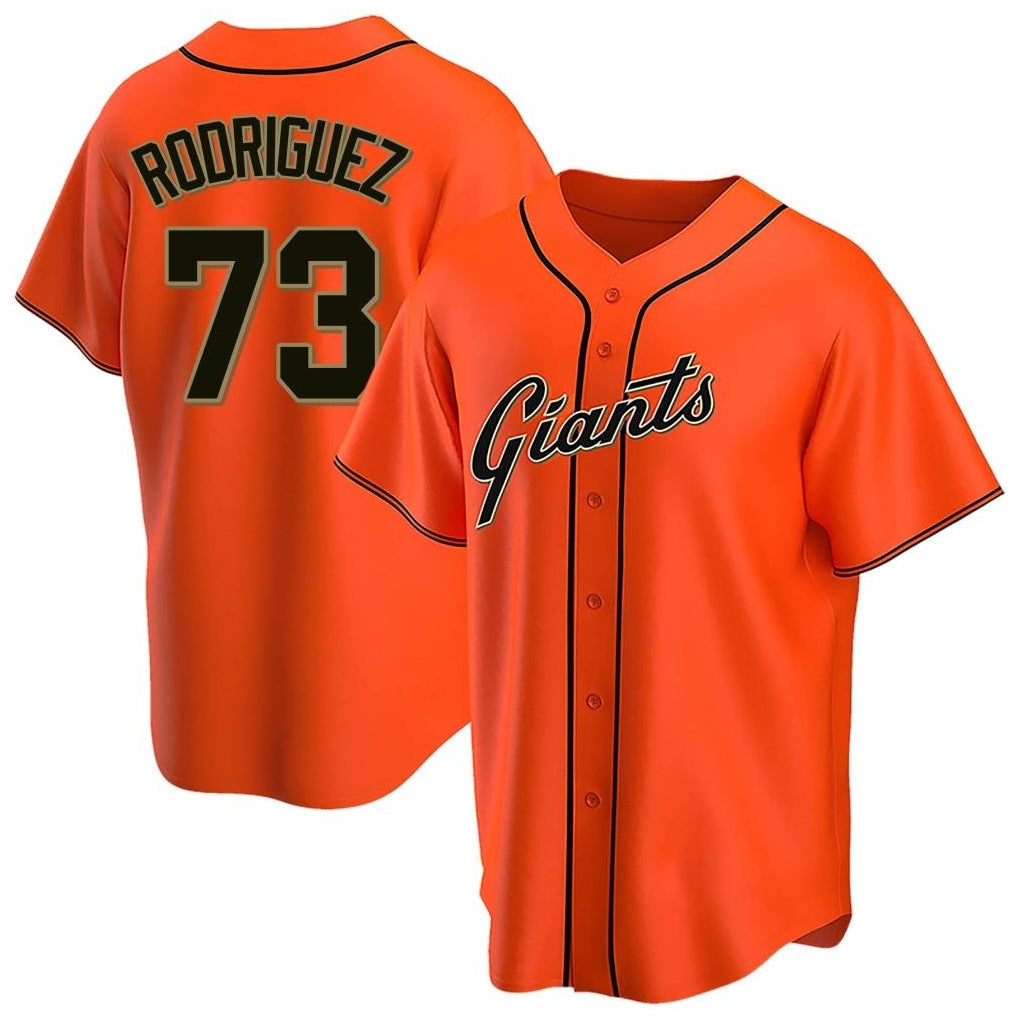 CBdoa SF.Giants #73 Randy Rodriguez Player Orange Home Game Stitched Jerseys