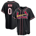 CBdoa St. Louis Cardinals #0 Masyn Winn Player Black Carbon Fashio Game Stitched Jerseys