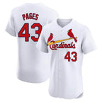 CBdoa St. Louis Cardinals #43 Pedro Pages Player White Home Limited Elite Stitched Jerseys