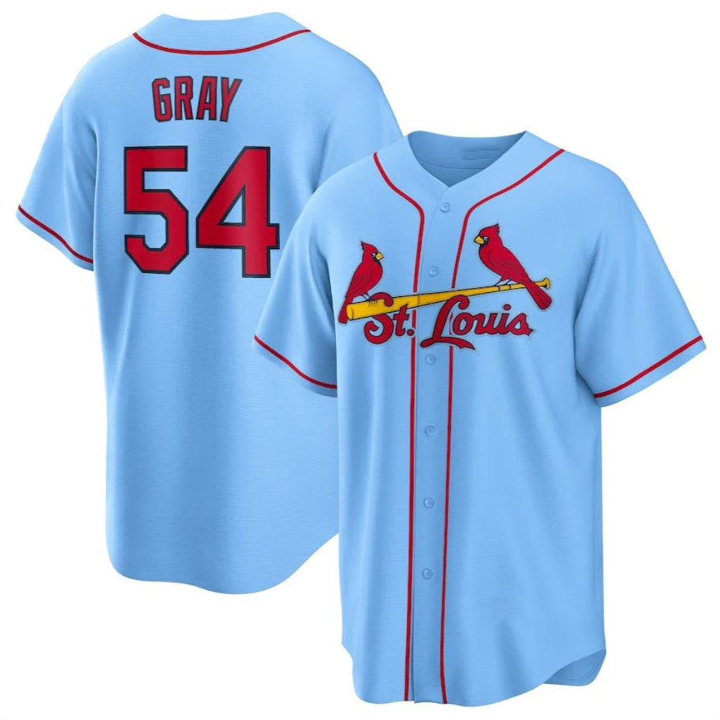 CBdoa St. Louis Cardinals #54 Sonny Gray Player Light Blue Home Game Stitched Jerseys