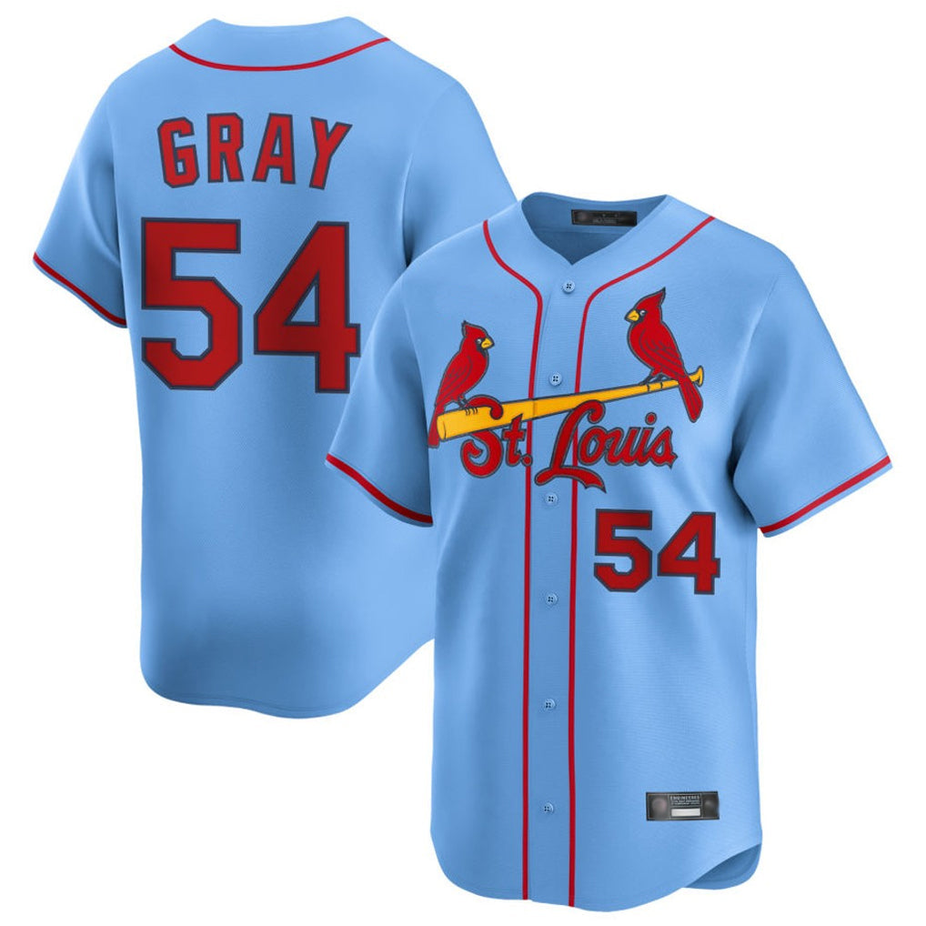 CBdoa St. Louis Cardinals #54 Sonny Gray Player Light Blue Home Limited Stitched Jerseys