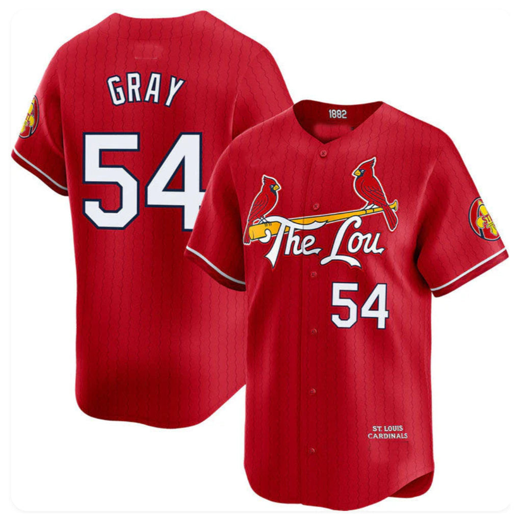 CBdoa St. Louis Cardinals #54 Sonny Gray Player Red City Connect Limited Stitched Jerseys