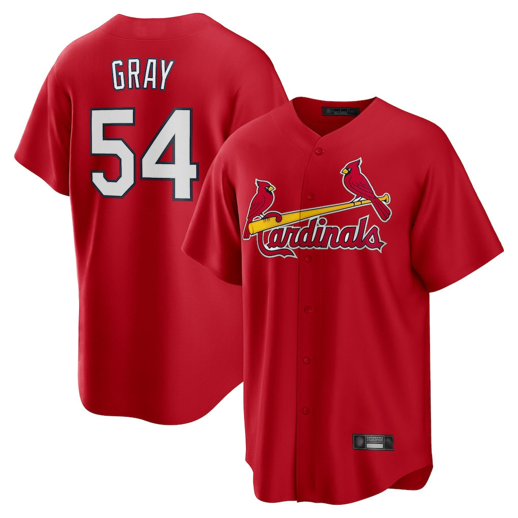 CBdoa St. Louis Cardinals #54 Sonny Gray Player Red Home Game Stitched Jerseys