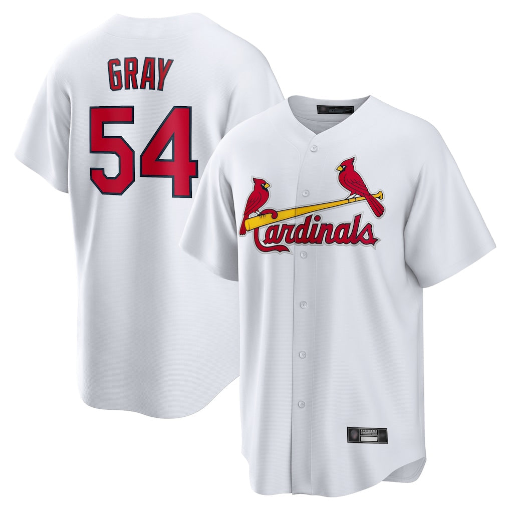 CBdoa St. Louis Cardinals #54 Sonny Gray Player White Home Game Stitched Jerseys