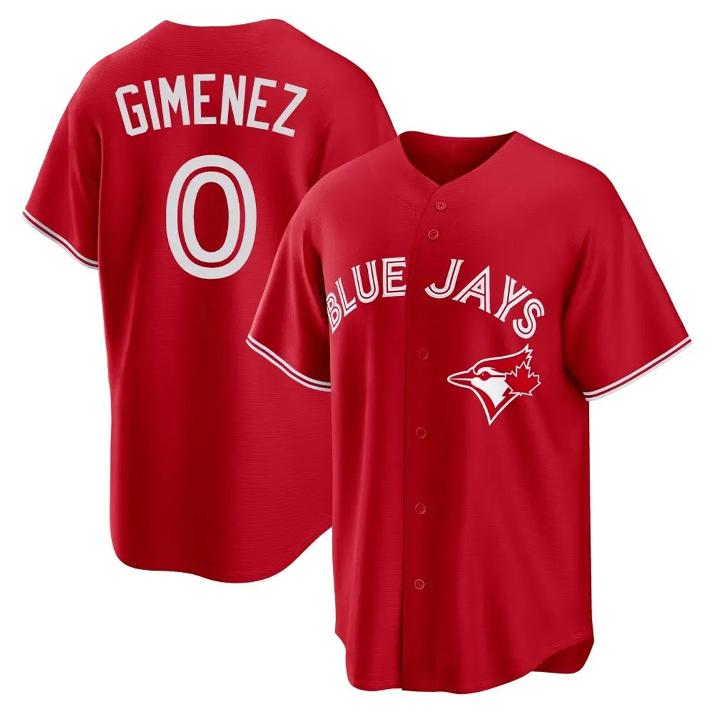 CBdoa T.Blue Jays #0 Andres Gimenez Player Red Home Game Stitched Jerseys