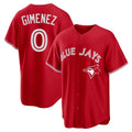 CBdoa T.Blue Jays #0 Andres Gimenez Player Red Home Game Stitched Jerseys