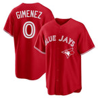 CBdoa T.Blue Jays #0 Andres Gimenez Player Red Home Game Stitched Jerseys