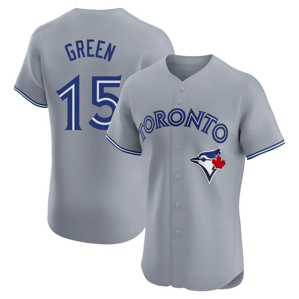 CBdoa T.Blue Jays #15 Chad Green Player Gray Home Elite Limited Stitched Jerseys