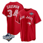 CBdoa T.Blue Jays #34 Kevin Gausman Player Red 2025 American League All Stitched Jerseys