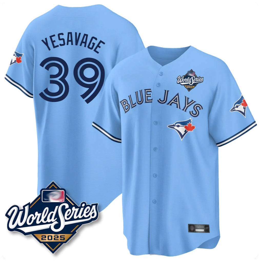 CBdoa T.Blue Jays #39 Trey Yesavage Player Blue 2025 World Series Limited All Stitched Jerseys