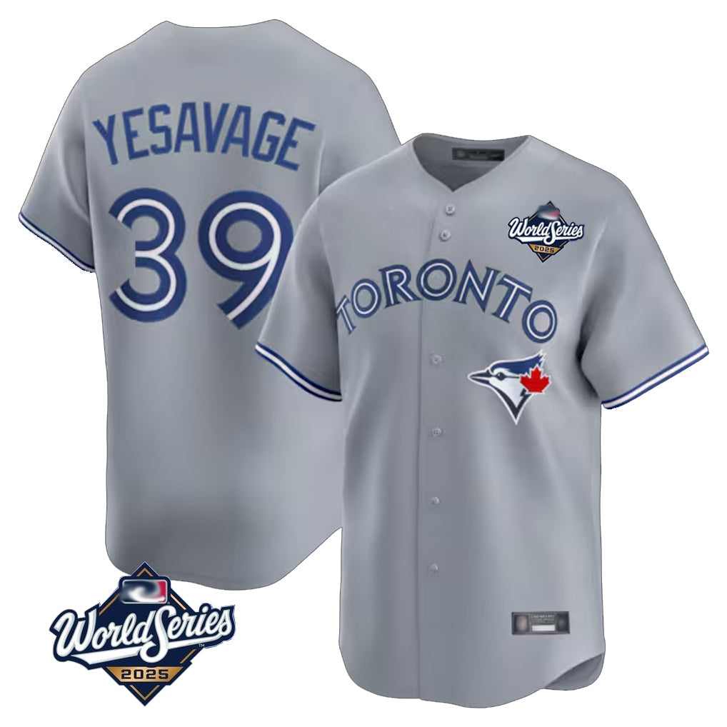 CBdoa T.Blue Jays #39 Trey Yesavage Player Gray 2025 American League Limited All Stitched Jerseys