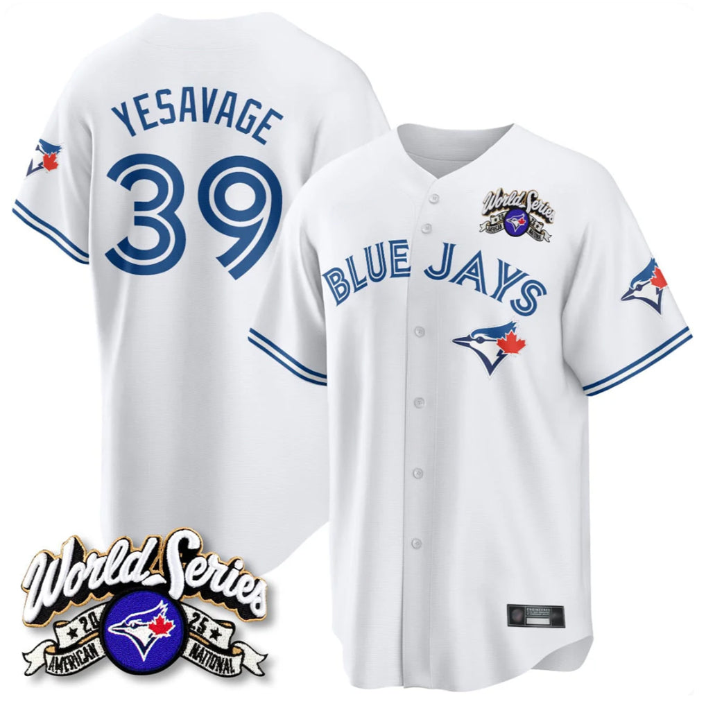 CBdoa T.Blue Jays #39 Trey Yesavage Player White 2025 American League Limited All Stitched Jerseys