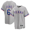 CBdoa T.Rangers #6 Josh Jung Player Gray Limited Home Stitched Jerseys