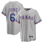 CBdoa T.Rangers #6 Josh Jung Player Gray Limited Home Stitched Jerseys