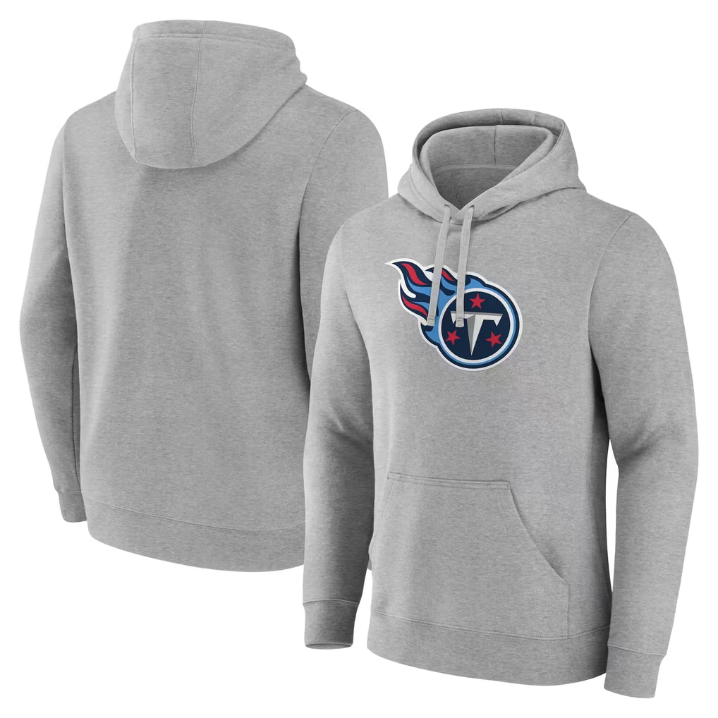 CBdoa T.Titans Light Gray LOGO Pullover Hoodies Home Game Blank Player Stitched Jerseys