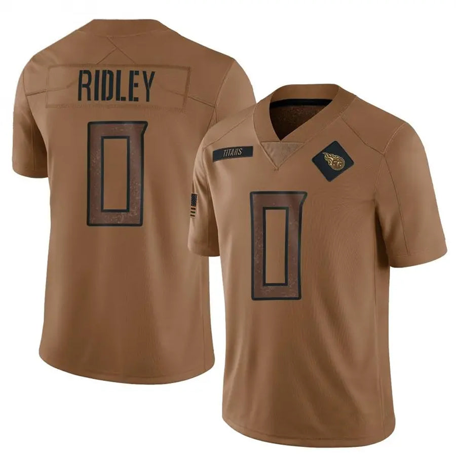 CBdoa T.Titans #0 Calvin Ridley Player Brown Salute To Service Limited Stitched Jerseys