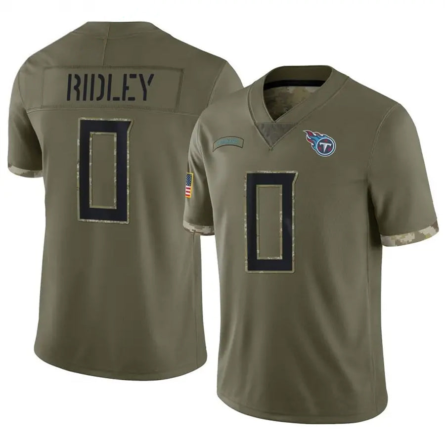 CBdoa T.Titans #0 Calvin Ridley Player Olive Salute To Service Limited Stitched Jerseys