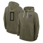 CBdoa T.Titans #0 Calvin Ridley Player Olive Salute to Service Hoodies Home Game Stitched Jerseys