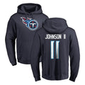 CBdoa T.Titans #11 Jermaine Johnson II Player Navy Logo Pullover Hoodies Home Game Stitched Jerseys