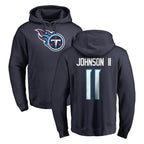CBdoa T.Titans #11 Jermaine Johnson II Player Navy Logo Pullover Hoodies Home Game Stitched Jerseys