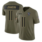 CBdoa T.Titans #11 Jermaine Johnson II Player Olive Limited 2025 Salute to Service Home Game Stitched Jerseys