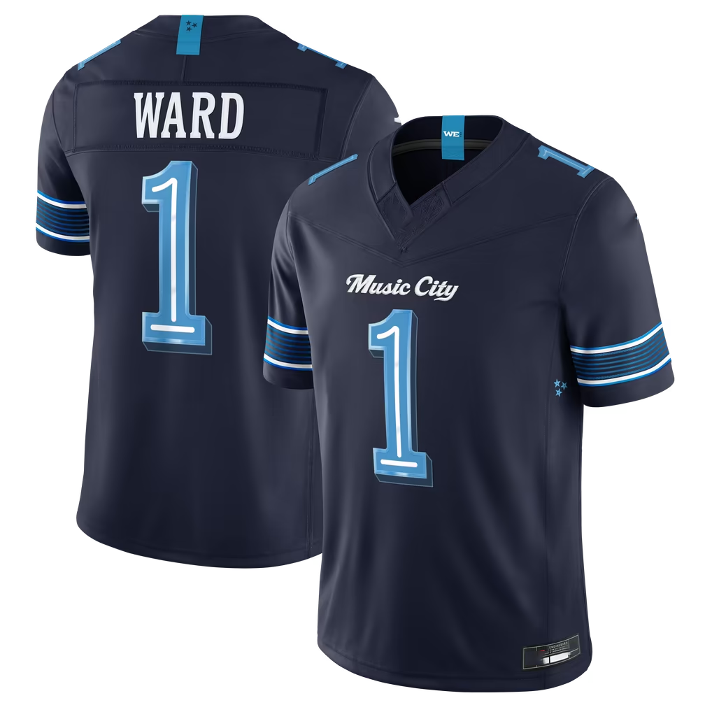 CBdoa T.Titans #1 Cameron Ward Navy 2026 Rivalries Collection Limited Stitched Jerseys