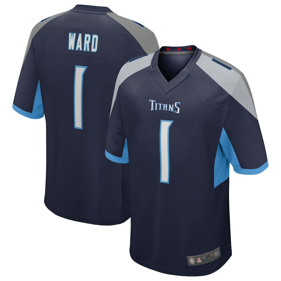 CBdoa T.Titans #1 Cameron Ward Player Navy Game Stitched Jerseys