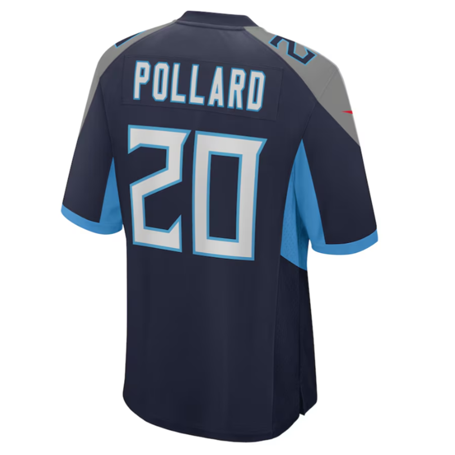 CBdoa T.Titans #20 Tony Pollard Navy Game Player Jersey Stitched Jersey