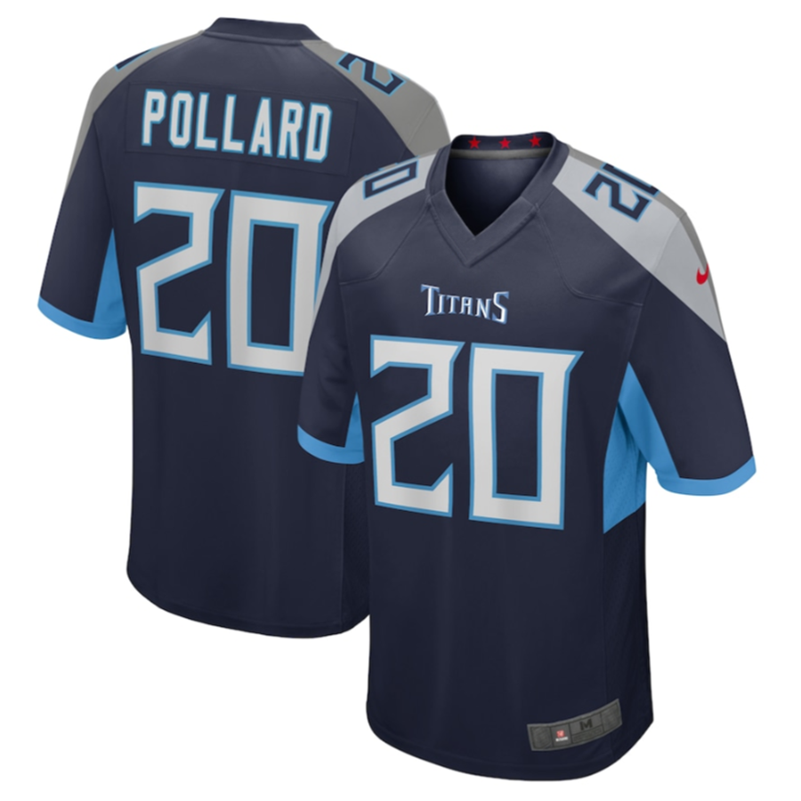 CBdoa T.Titans #20 Tony Pollard Navy Game Player Jersey Stitched Jerseys