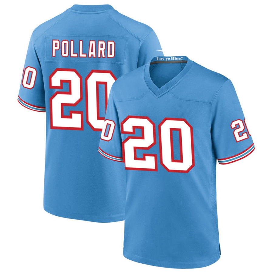 CBdoa T.Titans #20 Tony Pollard Player Light Blue Throwback Alternate Game Stitched Jerseys