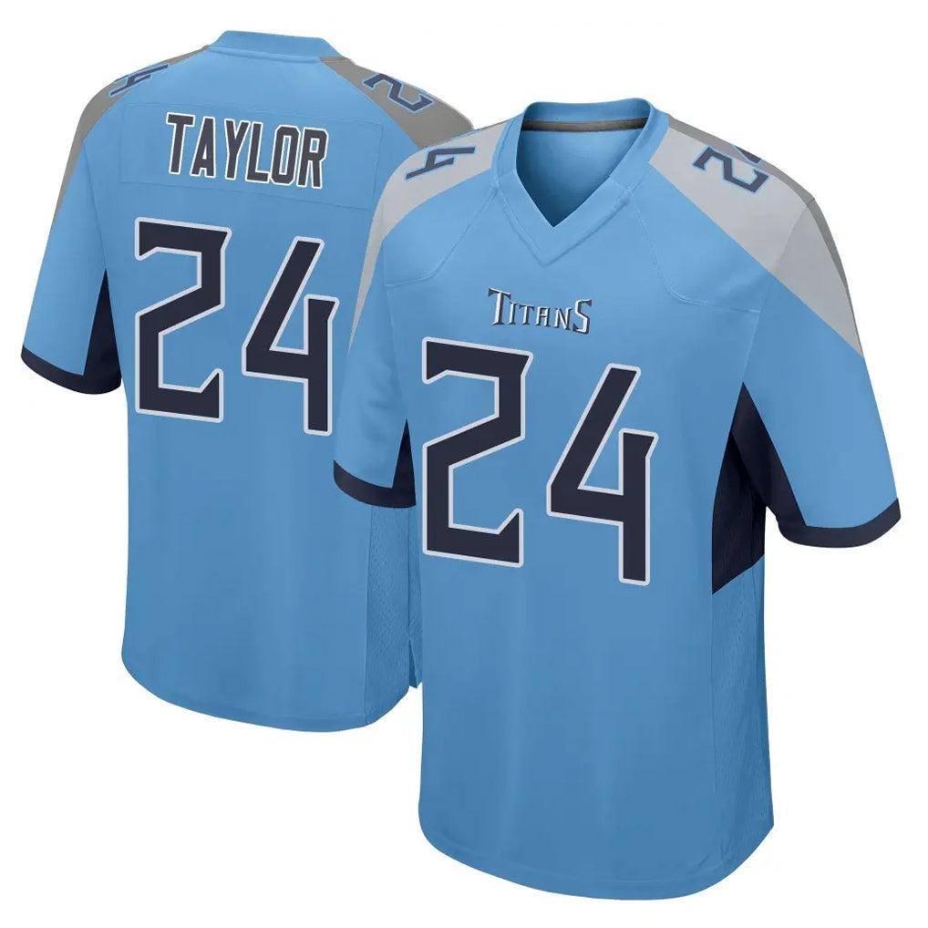 CBdoa T.Titans #24 Alontae Taylor Player Light Blue Home Game Stitched Jerseys